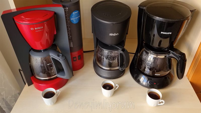 Bosch, Philips, Sinbo Filtre Kahve Makinesi tat Karşılaştırma